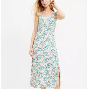 LOFT Confetti Print Maxi Dress | Cottagecore | Flutter Strap | Size 12